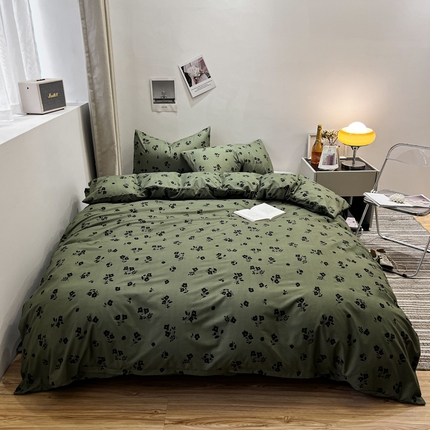 宏源2023新款天丝棉花卉四件套 羽衣