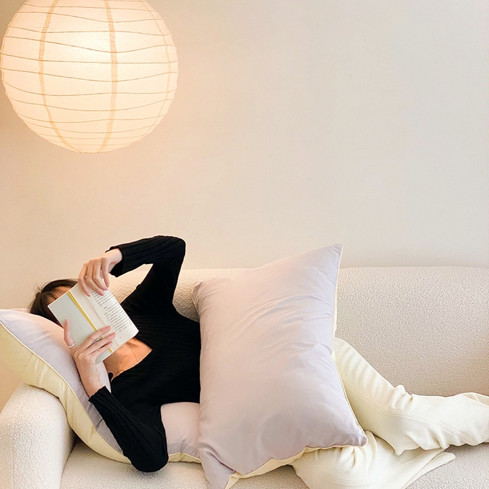 91家纺网 家纺一手货源 找家纺 时年 2023新款40支全棉水洗棉嵌绳款四件套--拍法二 云雾灰