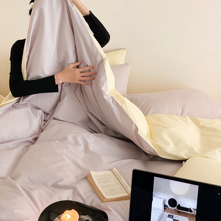 91家纺网 家纺一手货源 找家纺 （总）时年 2023新款40支全棉水洗棉嵌绳款四件套--拍法二