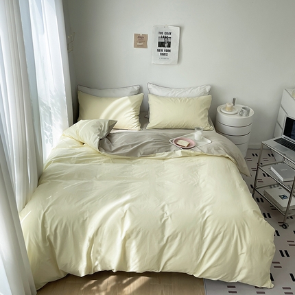 （总）时年  2023新款40支全棉水洗棉嵌绳款四件套--拍法一