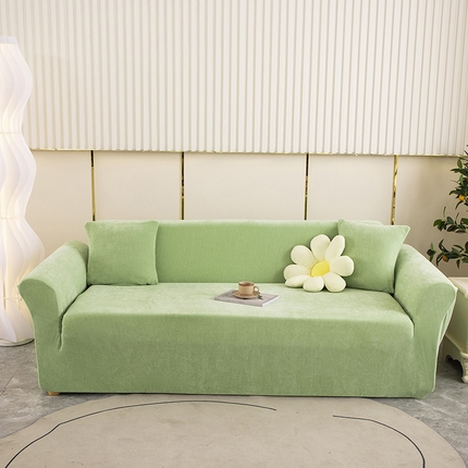 91家纺网 家纺一手货源 找家纺 沐沐家纺 2026新款雪尼尔沙发套 雪尼尔-抹茶绿