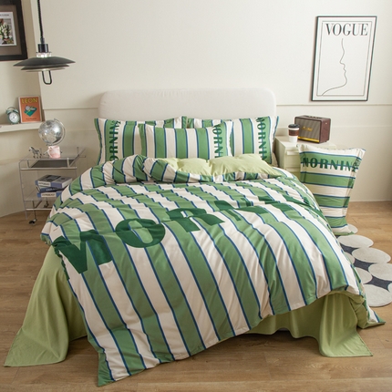 宏源2023新款大版数码印花糯糯棉四件套 极简生活