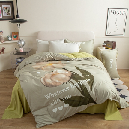 宏源2023新款大版数码印花糯糯棉四件套 绿野仙踪