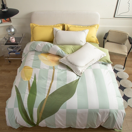 宏源2023新款大版数码印花糯糯棉四件套 郁金日记