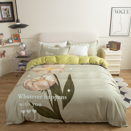 91家纺网 家纺一手货源 找家纺 （总）宏源2023新款大版数码印花糯糯棉四件套