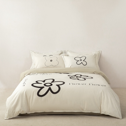 91家纺网 家纺一手货源 找家纺 宏源 2023新款大版数码印花糯糯棉四件套 花花世界