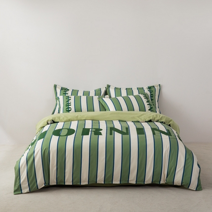 91家纺网 家纺一手货源 找家纺 宏源 2023新款大版数码印花糯糯棉四件套 极简生活