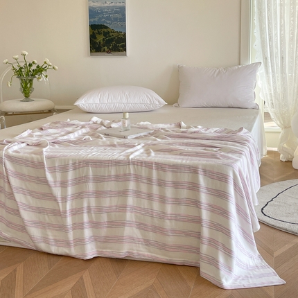 91家纺网 家纺一手货源 找家纺 （总）麻依2023新款竹纤维双层纱布毯毛巾被夏凉被针织冷感毯