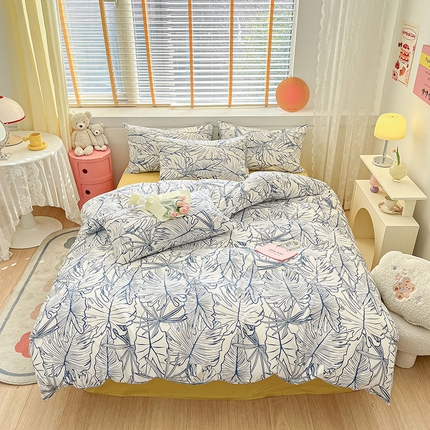 91家纺网 家纺一手货源 找家纺 莱登卡奴2023新款13372全棉田园小清新四件套 简影