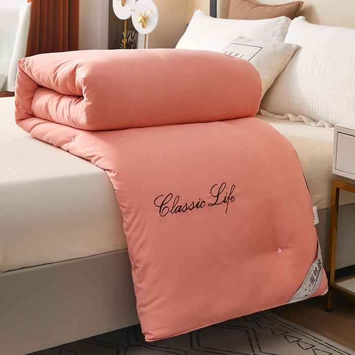 91家纺网 家纺一手货源 找家纺 （总）畅畅家纺2023新款纯手工洛卡棉刺绣羽丝棉被子被芯