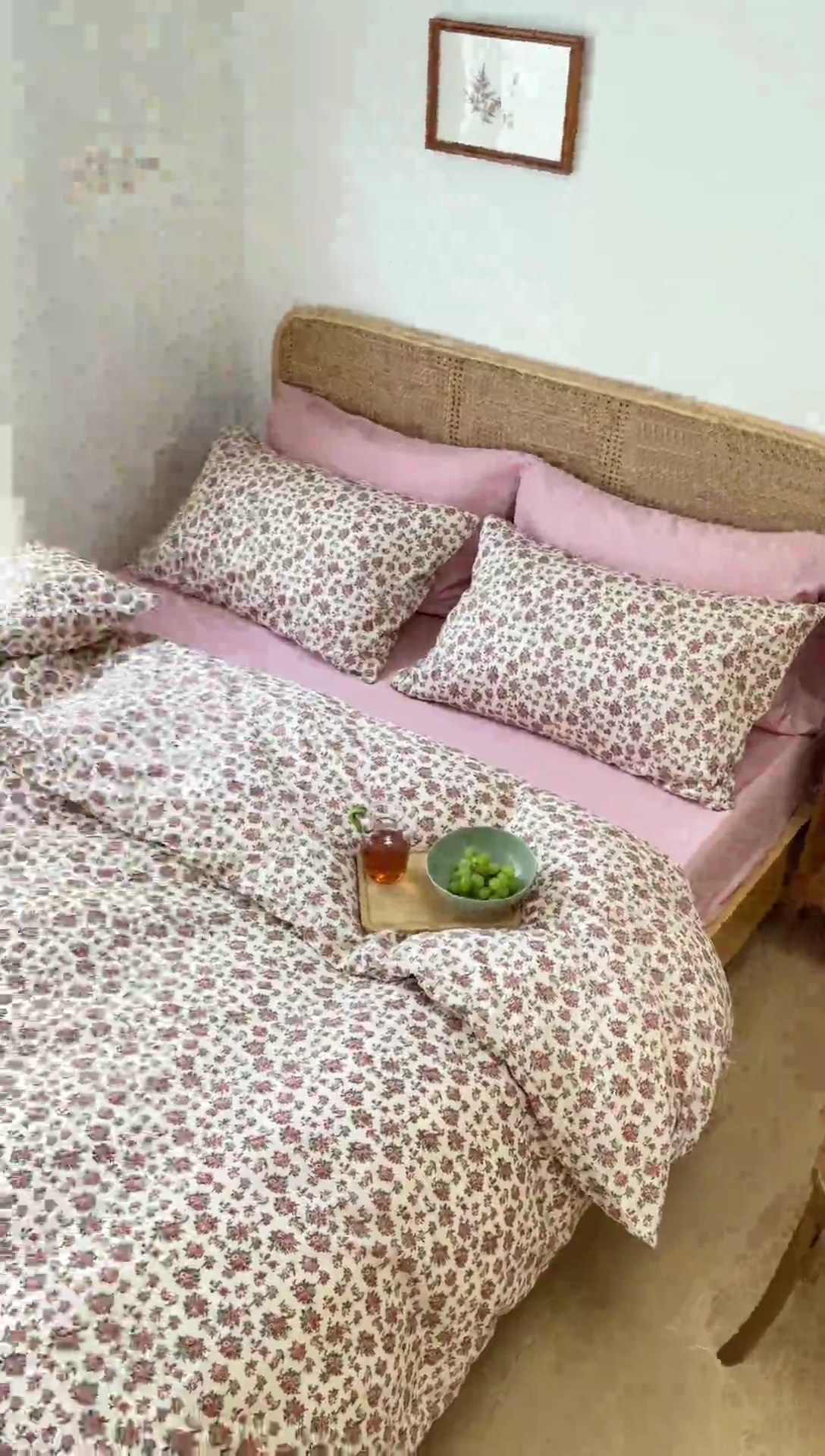 91家纺网 家纺一手货源 找家纺 畅畅家纺2023新款40支13372全棉复古小碎花保暖四件套 花西子