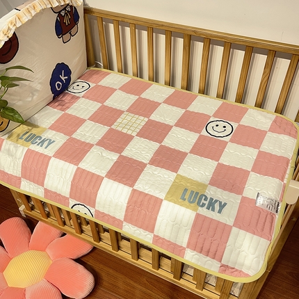 91家纺网 家纺一手货源 找家纺 （总）沐纯家居 2023新款40S全棉加密牛奶绒印花防水隔尿垫