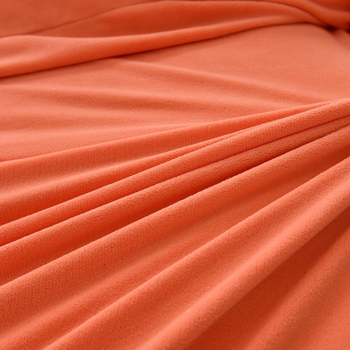 91家纺网 家纺一手货源 找家纺 大麦家纺 2024新款加厚牛奶绒小清新公主风四件套--场景一 橘色