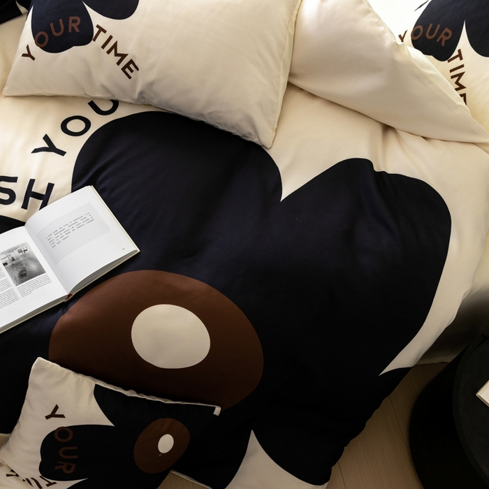 91家纺网 家纺一手货源 找家纺 （总）摩卡2024新款真丝棉数码印花四件套