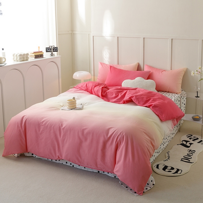 91家纺网 家纺一手货源 找家纺 总简宜家居2023新款40支13070全棉四件套--渐变色系列