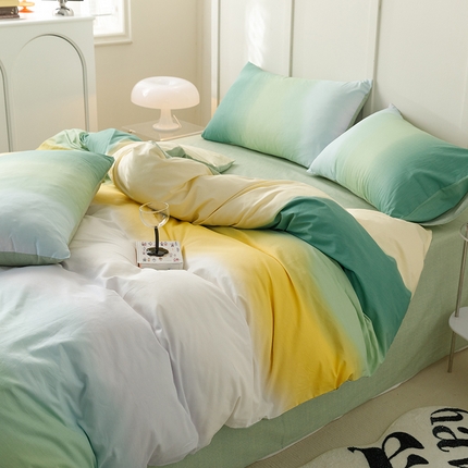 91家纺网 家纺一手货源 找家纺 总简宜家居2023新款40支13070全棉四件套--渐变色系列