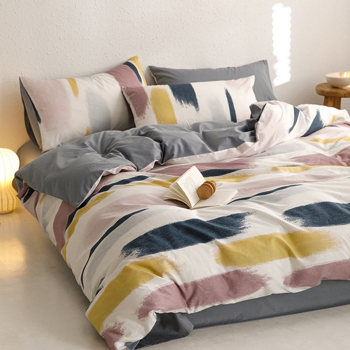 91家纺网 家纺一手货源 找家纺 简宜家居2023新款40支13070全棉四件套--卡通小清新系列 七彩世界