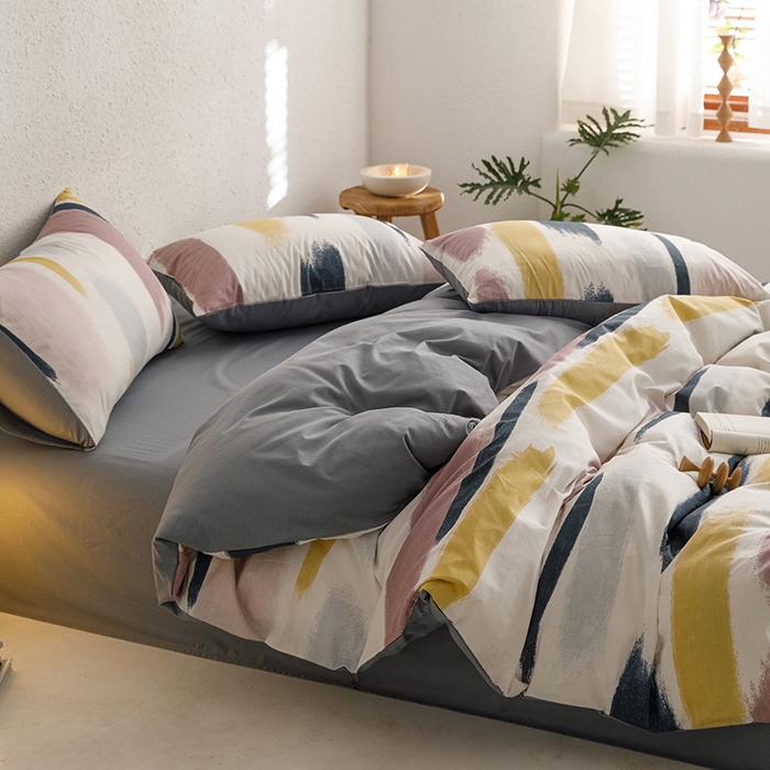 91家纺网 家纺一手货源 找家纺 简宜家居2023新款40支13070全棉四件套--卡通小清新系列 七彩世界