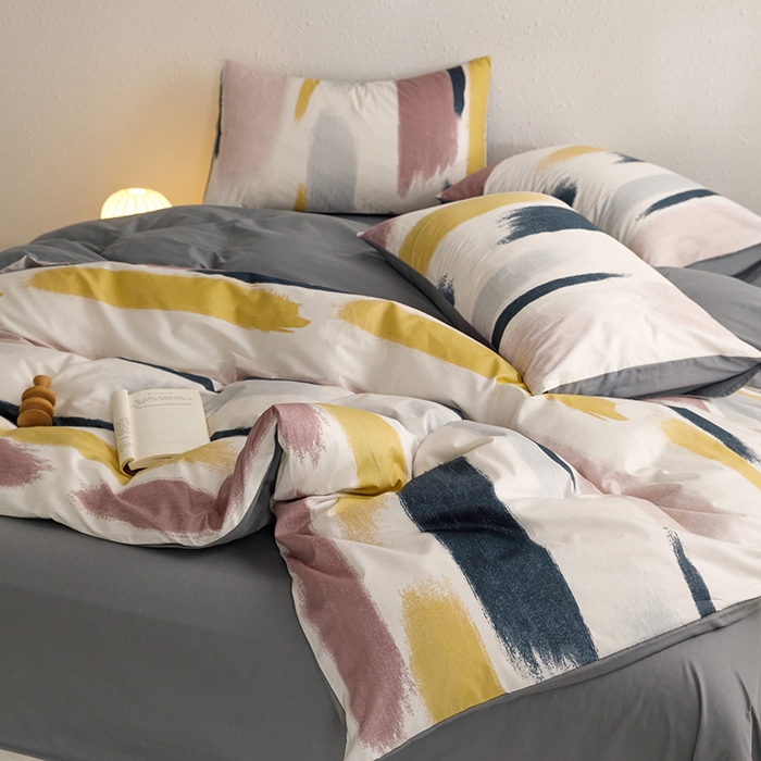 91家纺网 家纺一手货源 找家纺 简宜家居2023新款40支13070全棉四件套--卡通小清新系列 七彩世界