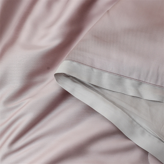 91家纺网 家纺一手货源 找家纺 沐白家居202360S天丝纯色双拼夏被四件套被子被芯 满天星紫-曙光银