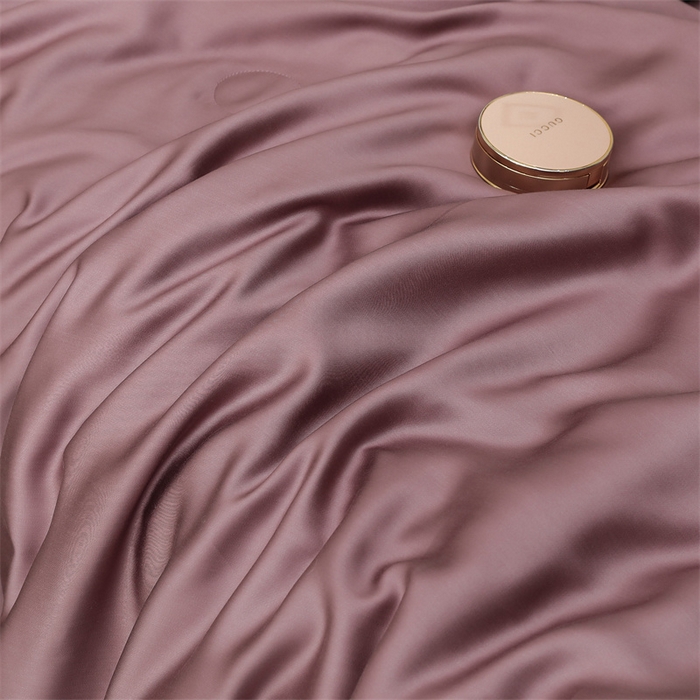 91家纺网 家纺一手货源 找家纺 沐白家居202360S天丝纯色双拼夏被四件套被子被芯 野樱莓-芋泥灰