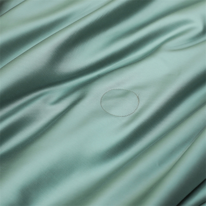 91家纺网 家纺一手货源 找家纺 沐白家居202360S天丝纯色双拼夏被四件套被子被芯 天青色-香槟金