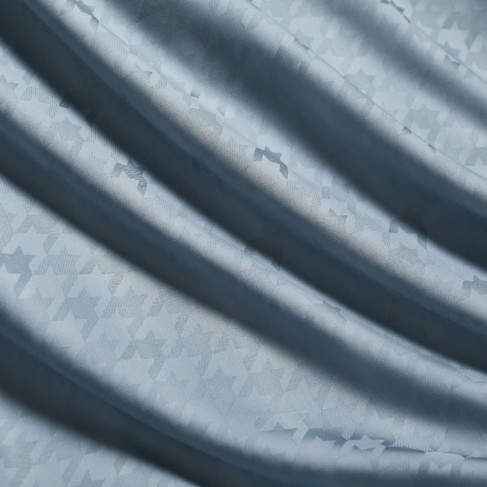 91家纺网 家纺一手货源 找家纺 榻尚家居2023新款奥地利天丝镂空四件套-千鸟格约定石青色