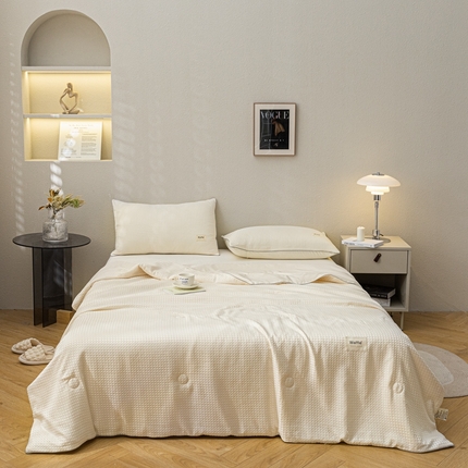 91家纺网 家纺一手货源 找家纺 总酒店宾馆民宿布草套件5D华夫格夏被四件套