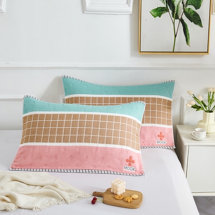 91家纺网 家纺一手货源 找家纺 （总）棠薇 2023新款全棉6层纱布枕巾-简约系列