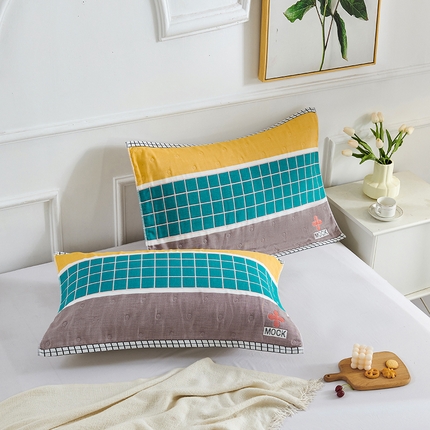 91家纺网 家纺一手货源 找家纺 （总）棠薇 2023新款全棉6层纱布枕巾-简约系列