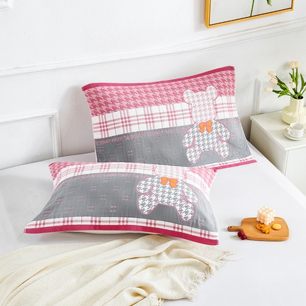 91家纺网 家纺一手货源 找家纺 （总）棠薇 2023新款全棉6层纱布枕巾-简约系列