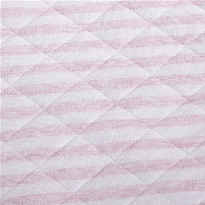 91家纺网 家纺一手货源 找家纺 琪琪阁2023新款宽条纹针织棉夏被盖毯 浅粉条纹