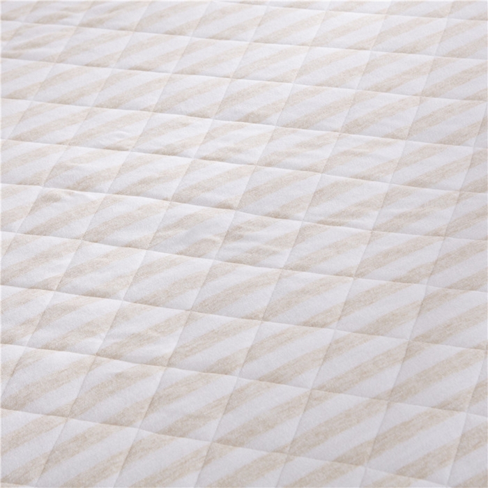 91家纺网 家纺一手货源 找家纺 琪琪阁2023新款宽条纹针织棉夏被盖毯 浅咖条纹