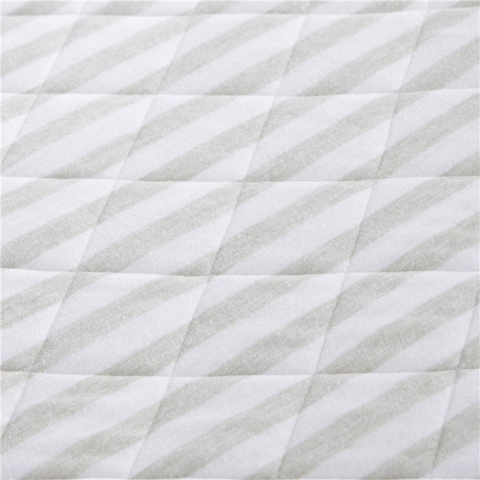 91家纺网 家纺一手货源 找家纺 琪琪阁2023新款宽条纹针织棉夏被盖毯 浅绿条纹