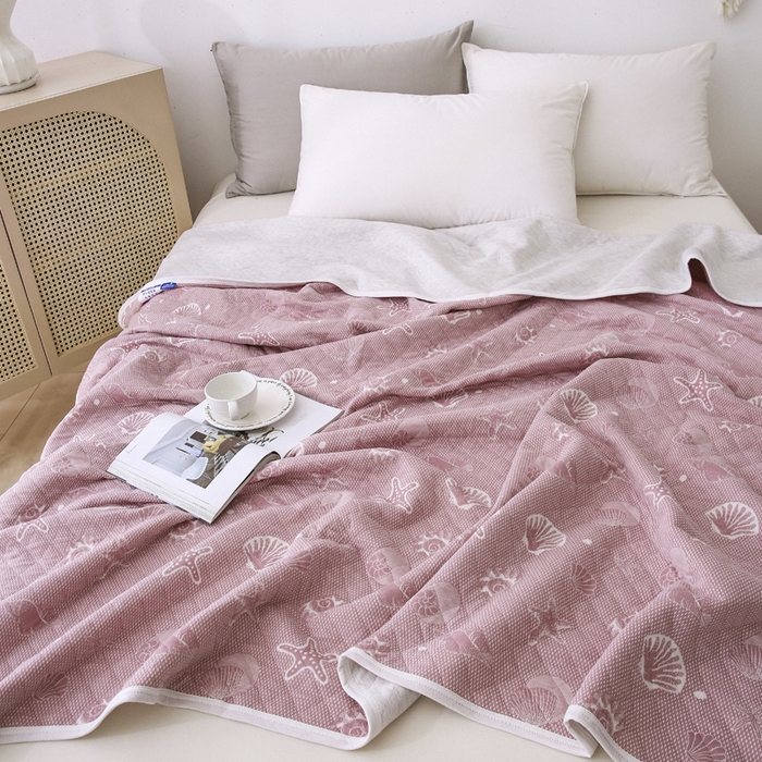 91家纺网 家纺一手货源 找家纺 （总）琪琪阁2023新款提花针织棉夏被盖毯