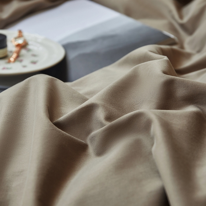 91家纺网 家纺一手货源 找家纺 怡家居 2023新款全棉100支磨毛四件套 暗咖-浅咖其