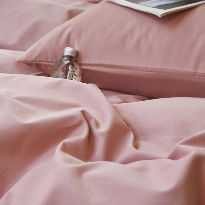 91家纺网 家纺一手货源 找家纺 怡家居 2023新款全棉100支磨毛四件套 藕粉