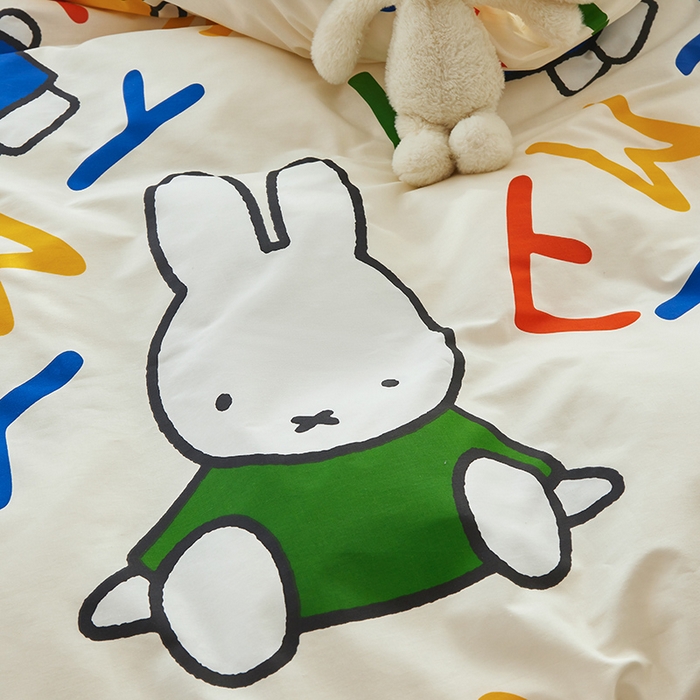 91家纺网 家纺一手货源 找家纺 怡家居  2023新款全棉米菲兔四件套 多彩米菲