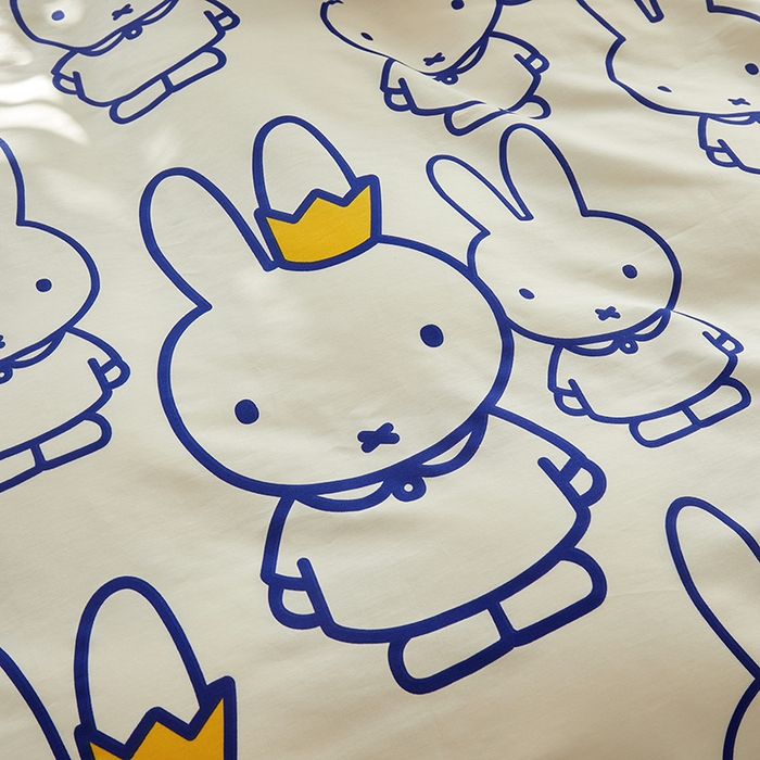 91家纺网 家纺一手货源 找家纺 怡家居  2023新款全棉米菲兔四件套 皇冠米菲