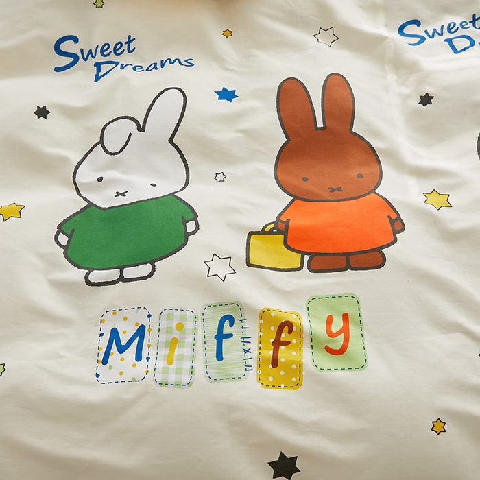 91家纺网 家纺一手货源 找家纺 怡家居  2023新款全棉米菲兔四件套 米菲伙伴