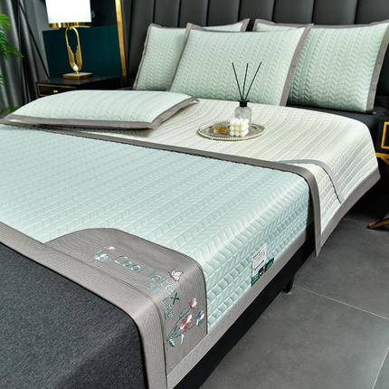 91家纺网 家纺一手货源 找家纺 （总）2024新款绣花款可水洗凉感乳胶席系列乳胶凉席藤席冰丝席竹席