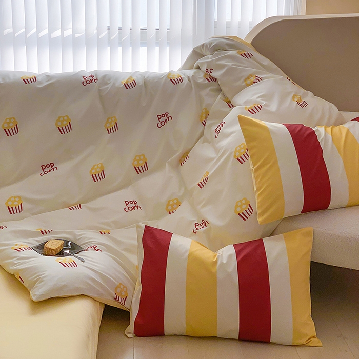 91家纺网 家纺一手货源 找家纺 荣轩 2023新款13372数码印花四件套 爆米花