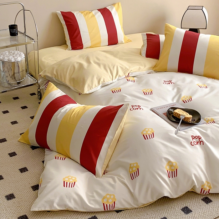 91家纺网 家纺一手货源 找家纺 荣轩 2023新款13372数码印花四件套 爆米花