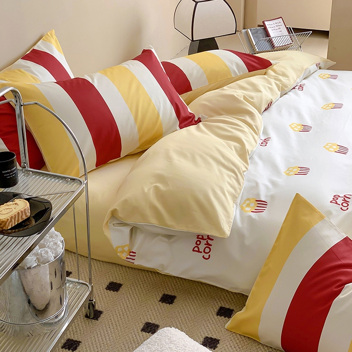 91家纺网 家纺一手货源 找家纺 荣轩 2023新款13372数码印花四件套 爆米花