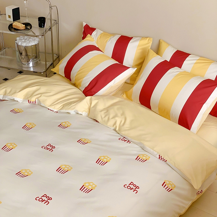 91家纺网 家纺一手货源 找家纺 荣轩 2023新款13372数码印花四件套 爆米花