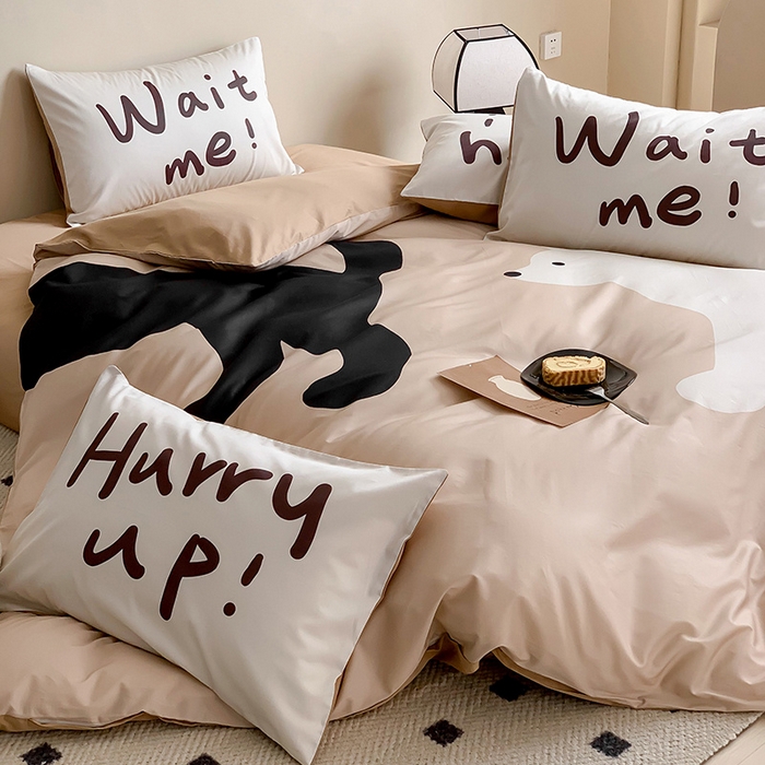 91家纺网 家纺一手货源 找家纺 荣轩 2023新款13372数码印花四件套 西尔