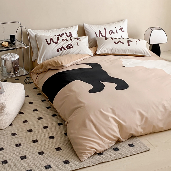 91家纺网 家纺一手货源 找家纺 荣轩 2023新款13372数码印花四件套 西尔