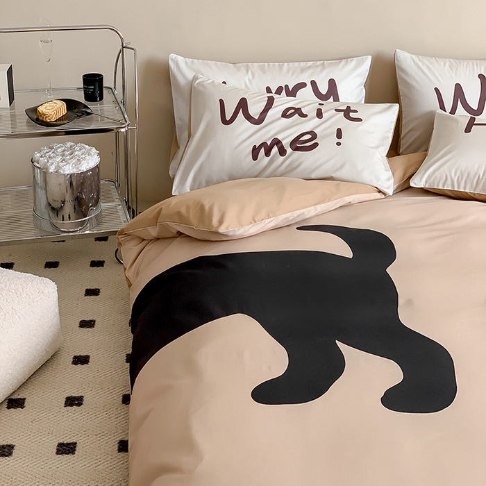 91家纺网 家纺一手货源 找家纺 荣轩 2023新款13372数码印花四件套 西尔