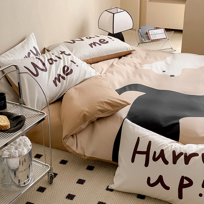 91家纺网 家纺一手货源 找家纺 荣轩 2023新款13372数码印花四件套 西尔