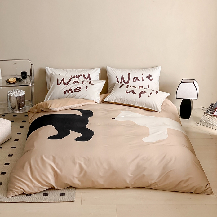 91家纺网 家纺一手货源 找家纺 荣轩 2023新款13372数码印花四件套 西尔